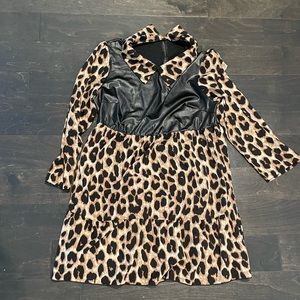 Leopard and Patent Leather Dress